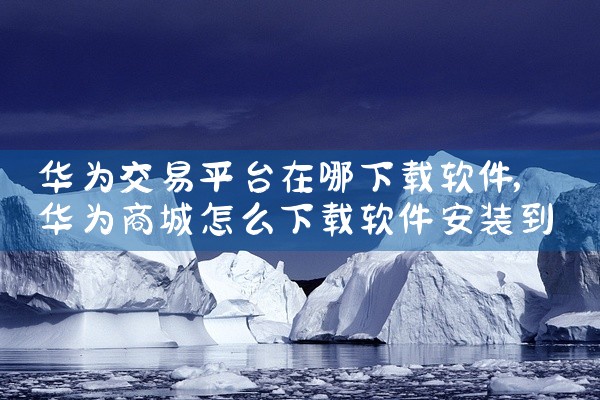 华为交易平台在哪下载软件