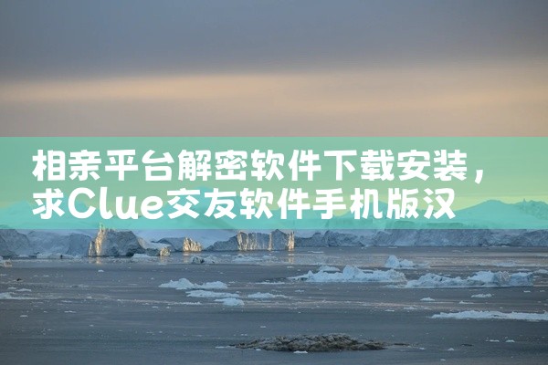 相亲平台解密软件下载安装