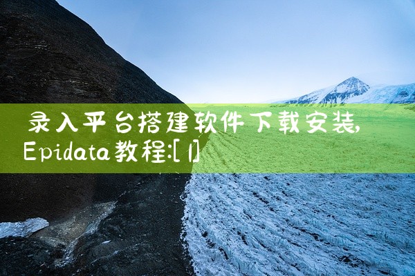 录入平台搭建软件下载安装