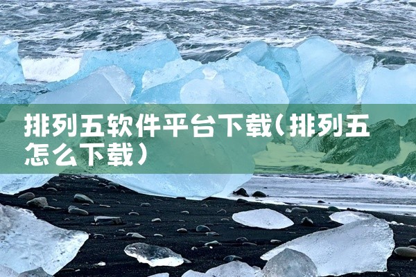排列五软件平台下载